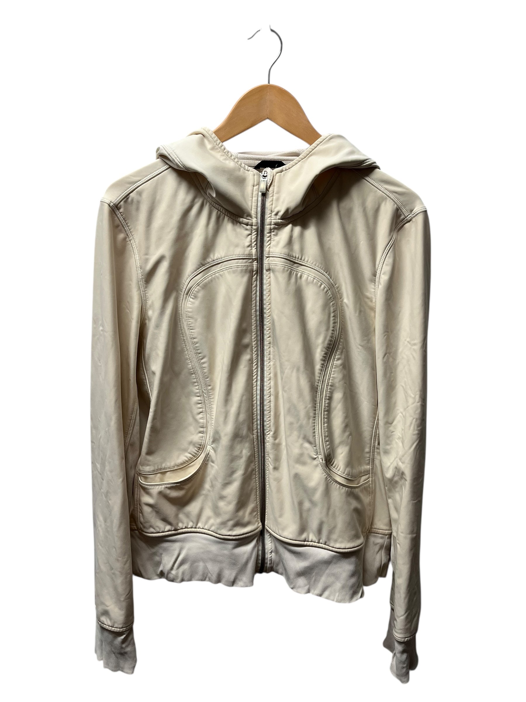 Cream Lululemon Zip-Up Hooded Jacket (L/XL)