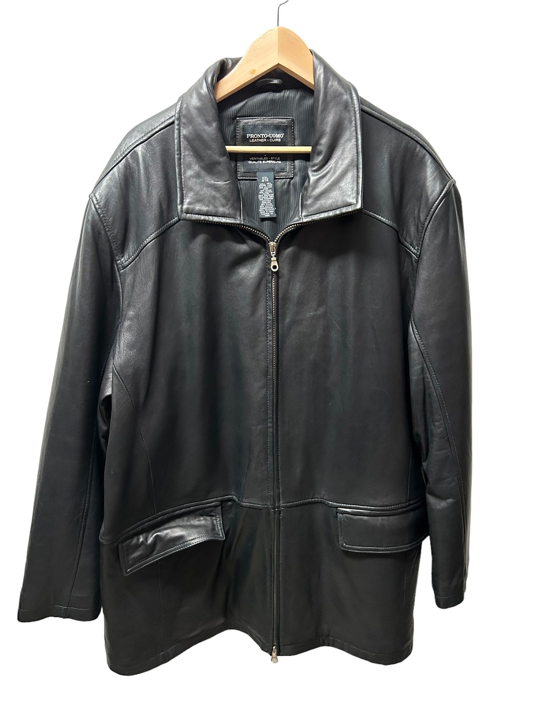 Pronto uomo leather jacket hotsell